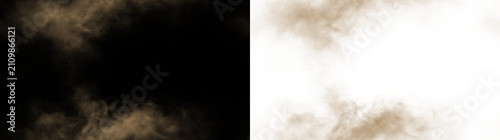 Fotografía Brown smoke swirls on a clear background creating a unique visual effect