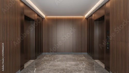 Modern Elevator Lobby Inter...