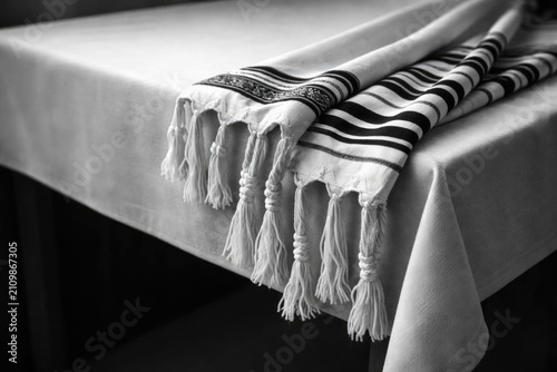 Tallit Hanging Over a Table...