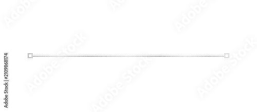 Halftone horizontal line with square ends