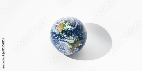 Earth Globe Isolated on Whi...
