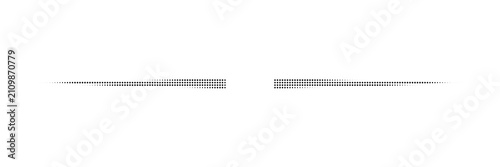 Abstract halftone horizontal line divider with fading edges