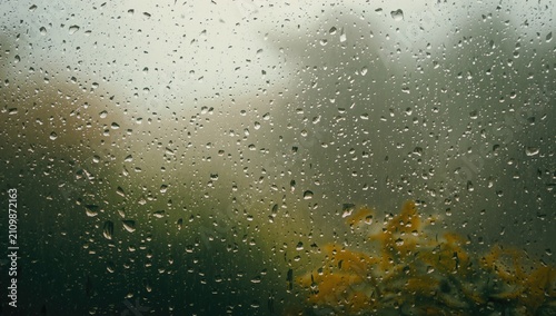 Raindrops on a Window with ...