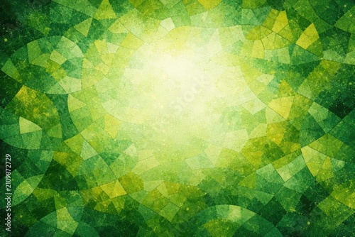 Abstract Green Geometric Pa...