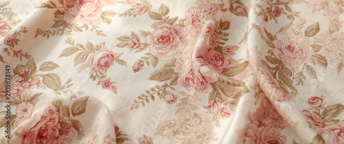 Floral Fabric Texture with ...