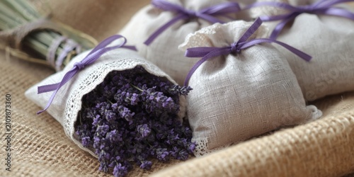 Lavender Sachets with Purpl...