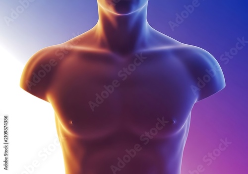 Futuristic Abstract Background with Blue and Purple Neon Light Streaks and White Central Copy Space