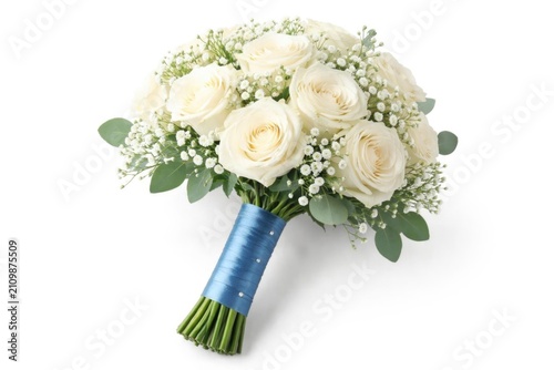 White Roses Bouquet Wrapped...
