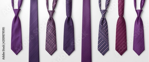 Variety of Purple Ties Disp...