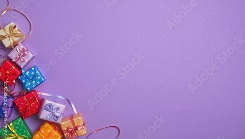 Colorful Gift Boxes on a Pu...