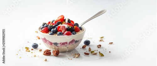 Bowl of Yogurt Topped with ...