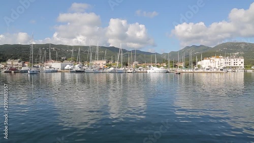 Sailing Yachts and Boats Moored at Macinaggio Marina in Cap Corse, Corsica