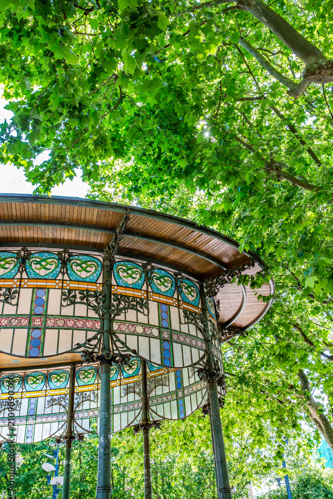 Fototapeta premium old pavilion the park in san sebastian spain