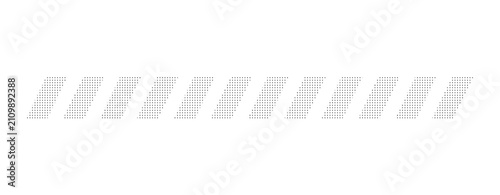 Diagonal stripes pattern made of dots