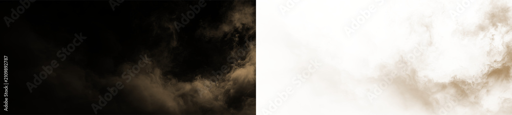 Fototapeta premium Soft brown clouds on a transparent background showing subtle movement and texture in light