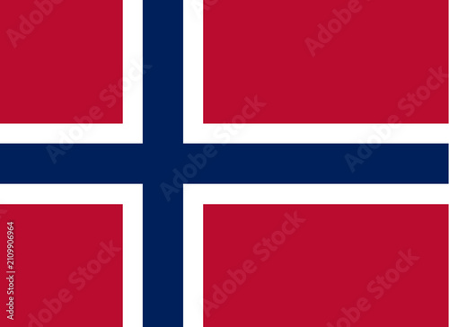 Bild auf Leinwand High resolution Norway flag vector