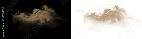 Obraz na plátně Brown cloud formation on a transparent background during daytime