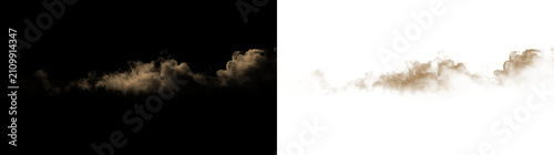 Obraz na płótnie Brown smoke on a transparent background creating a subtle effect for various use
