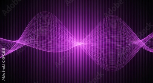 Abstract purple wavy lines intertwined with vertical striped background, creating set., containing and more., solid collection