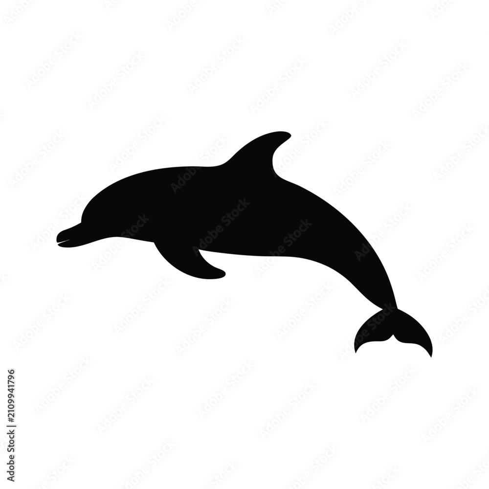 Fototapeta premium Premium Dolphin Silhouette