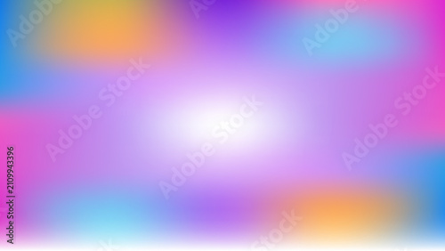 A smooth gradient background with pink, purple, blue, orange, and yellow hues. The center is bright white, fading outward into surrounding colors, creating a radiant and glowing effect.