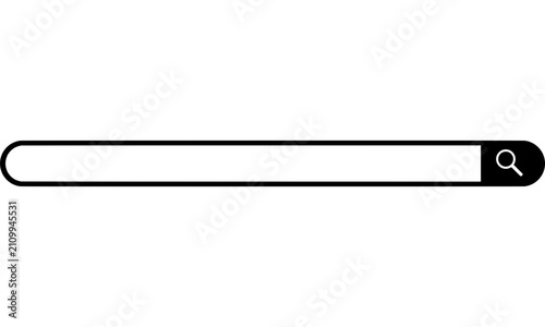 Long Search Bar Illustration, Web Interface Input Field UI Decorative, Title box computer concept design 
