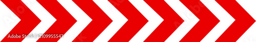Fotografía Red right arrow road sign vector illustration