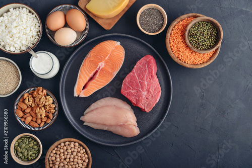 Healthy balanced nutrition with animal and plant based protein sources.