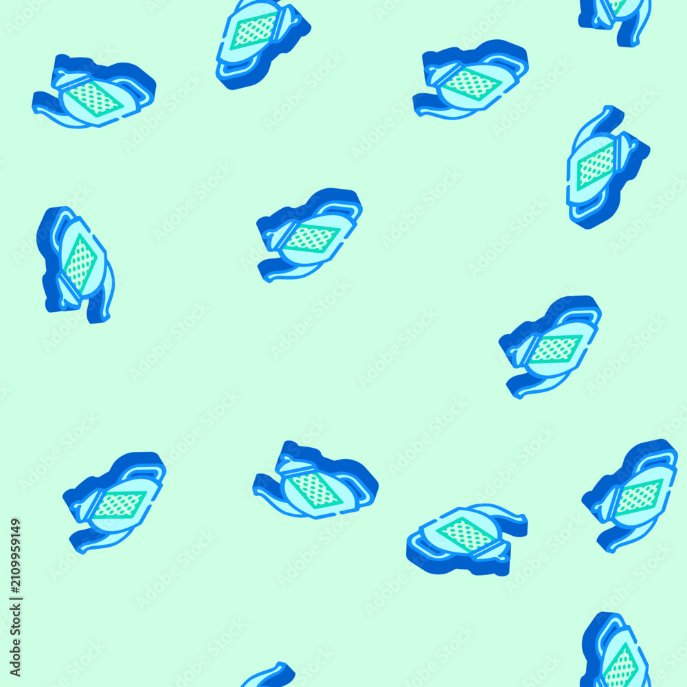 Obraz premium teapot glass package isometric seamless pattern. teapot glass package sign illustration