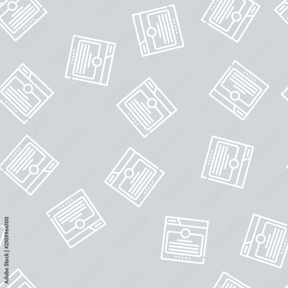 Fototapeta premium customer review line seamless pattern customer review thin line illustration