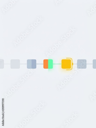 Abstract ai workflow automation concept with colorful blocks and lines
