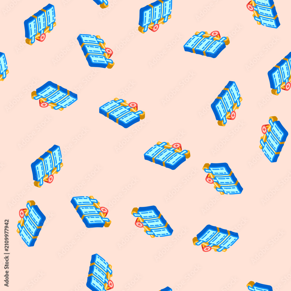 Fototapeta premium sympathectomy isometric seamless pattern. sympathectomy sign illustration