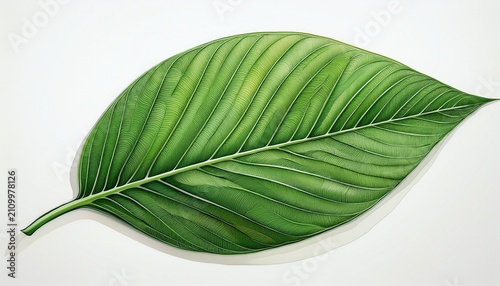 Green Leaf Isolated On White Background