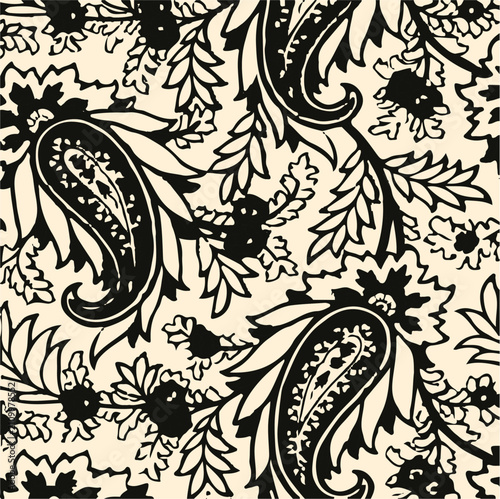seamless Colorful paisley, background,seamless pattern