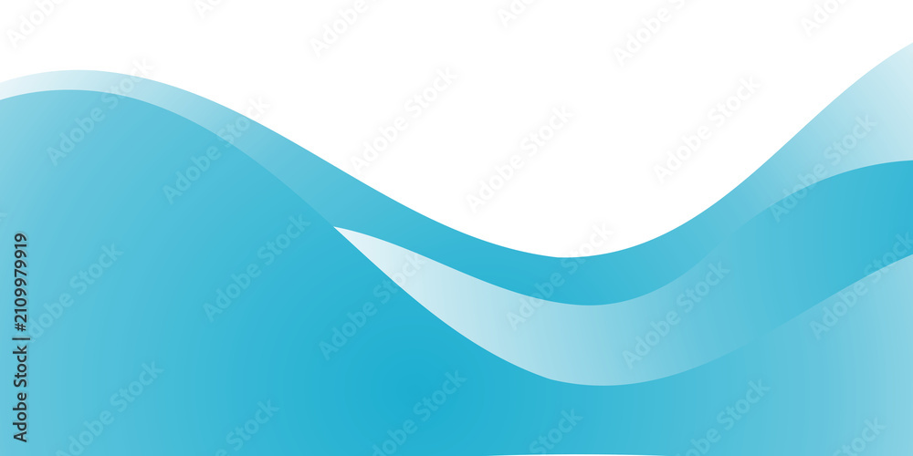 Fototapeta premium Edge border abstract blue wave background
