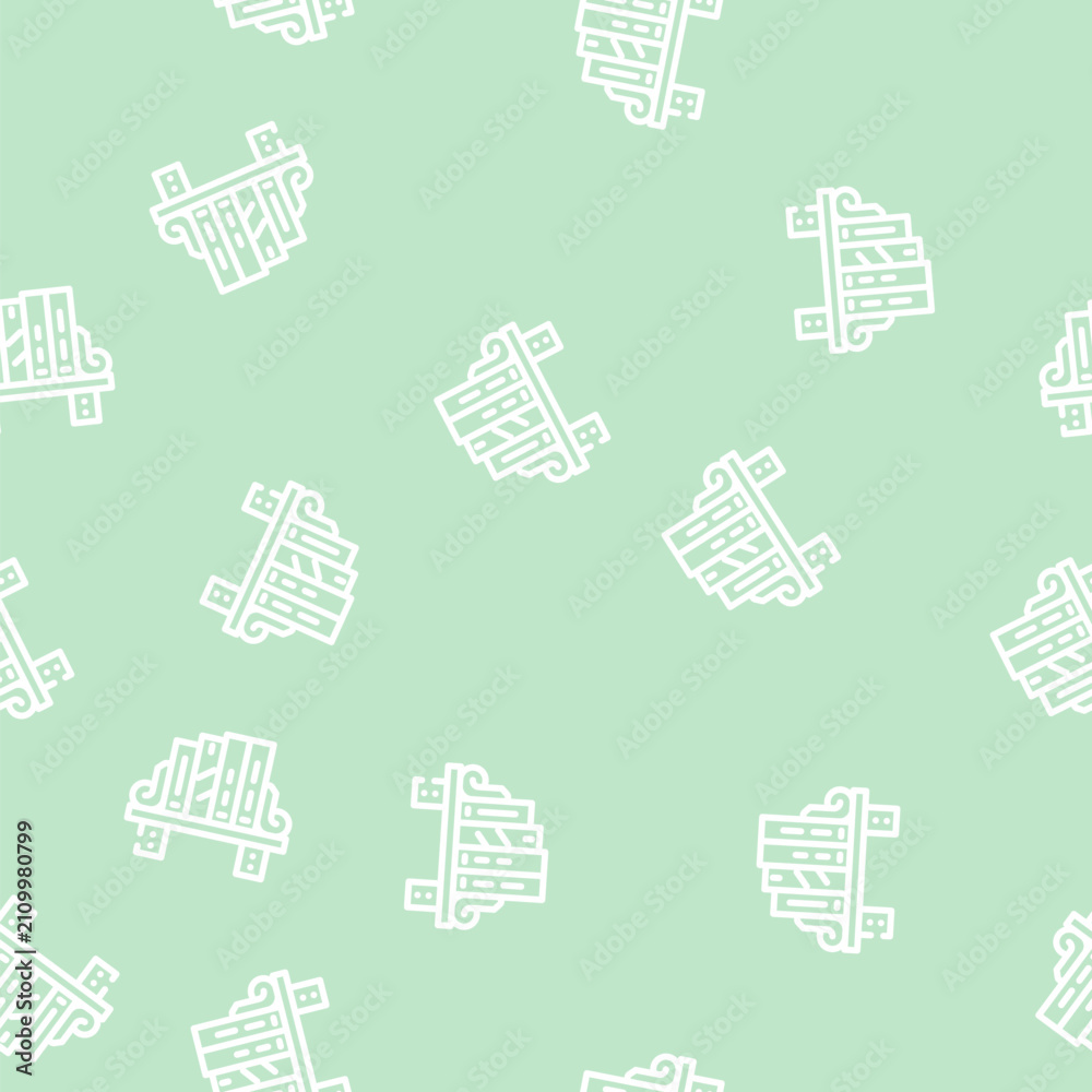 Obraz premium shelf for books line seamless pattern shelf for books thin line illustration