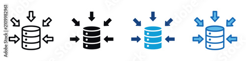 фотографія Data Collection Icon Set Multiple Style Of