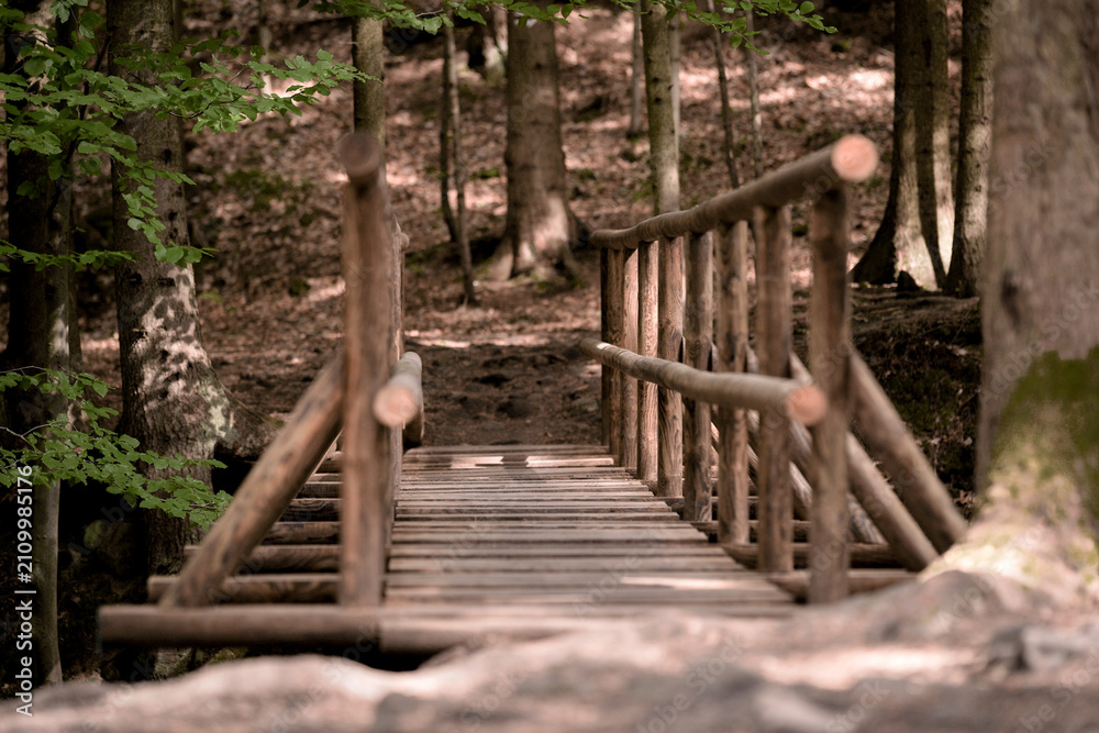 Obraz premium old wooden staircase