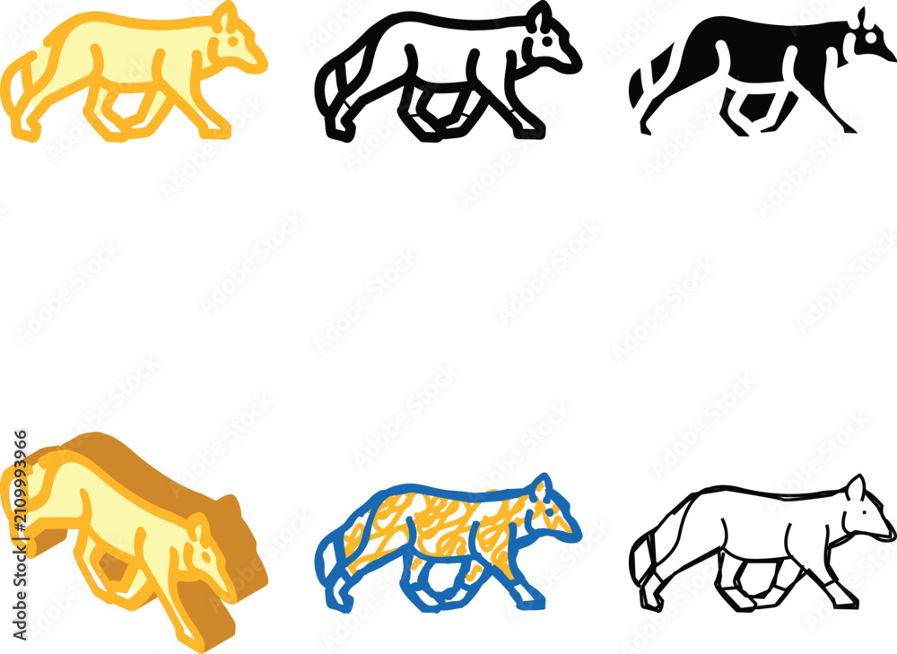 Obraz premium fox animal color icon edition vector. fox animal sign. isolated symbol illustration