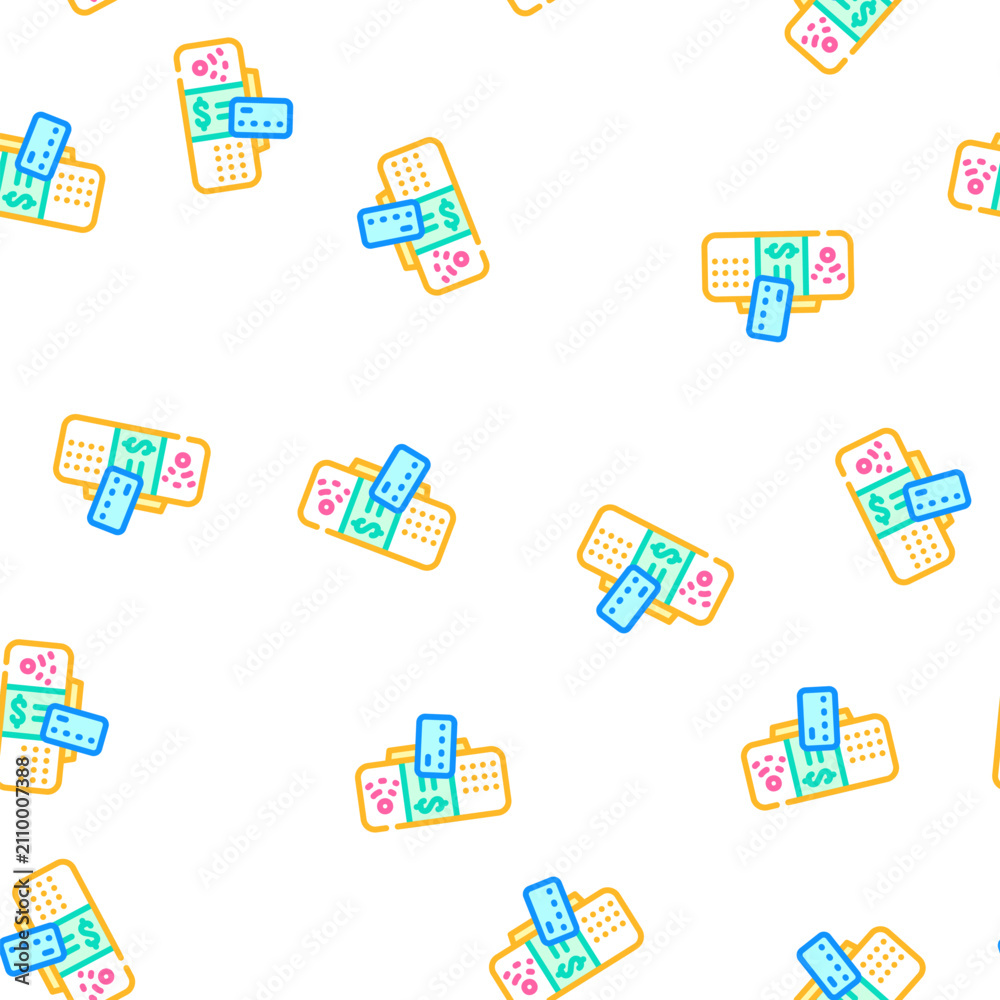 Fototapeta premium electronic terminal for payment vector seamless pattern electronic terminal for payment sign illustration