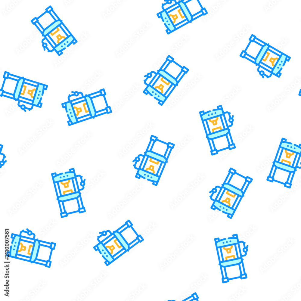 Fototapeta premium hydraulic press vector seamless pattern hydraulic press sign illustration