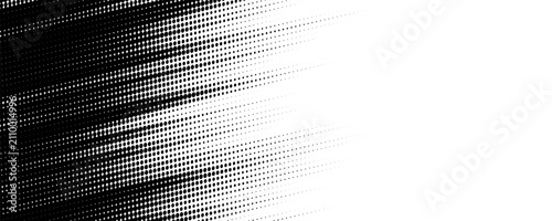 Bild auf Leinwand High-contrast black halftone dot gradient fades diagonally to white, creating a retro, graphic texture ideal for backgrounds, posters, comic-style design, overlays, and modern minimalist layouts