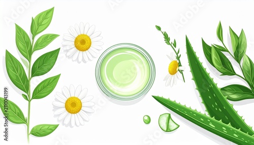 Fresh lemon slices and mint leaves on white background.