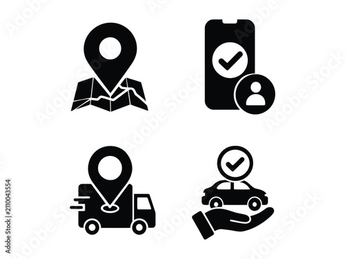 Canvastavla Essential UI vector icons for modern app interfaces, portraying digital lifestyl