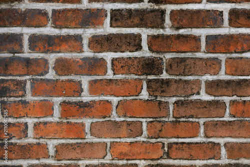 Old red brick wall texture