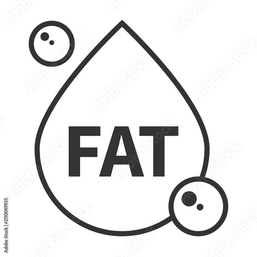 outline fat icon