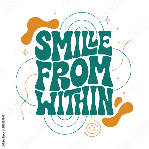 Retro Typography With Swirls And Stars Vector Illustration