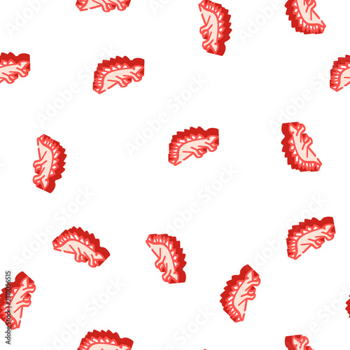 Bild auf Leinwand stegosaurus dinosaur isometric seamless pattern