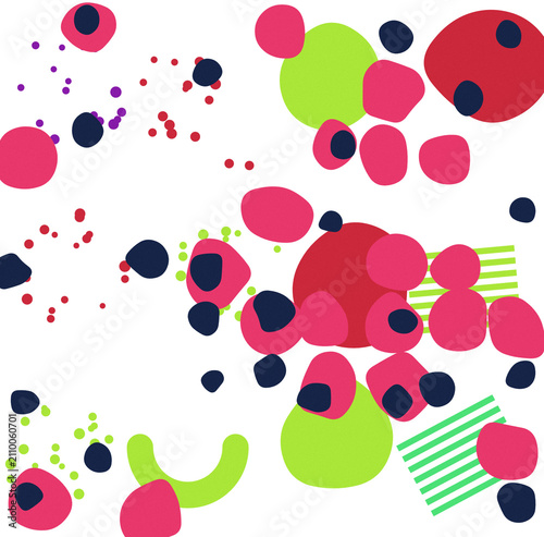 Abstract colorful circles and dots geometric pattern design