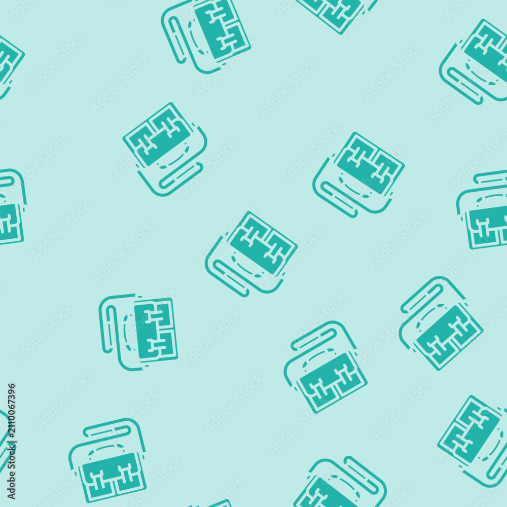 Fototapeta premium leather bag thrift driven fashion glyph vector seamless pattern. leather bag thrift driven fashion thin illustration